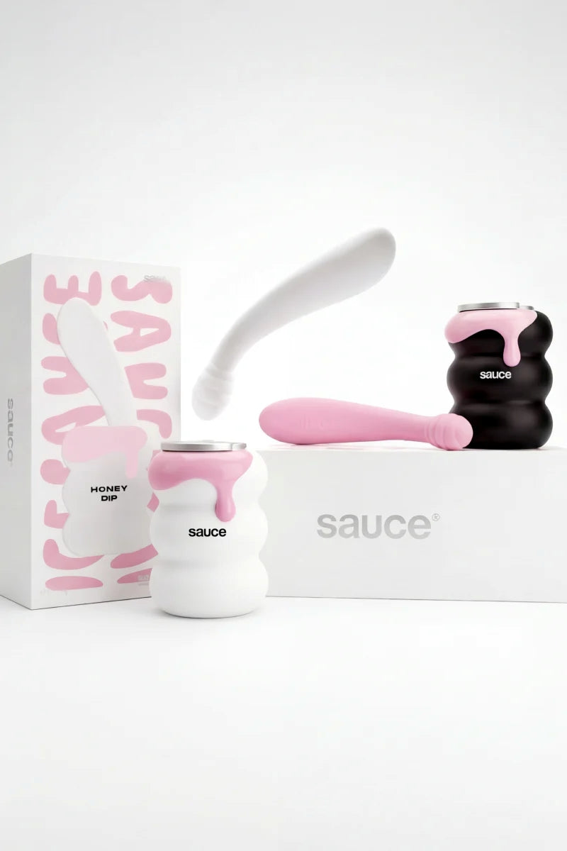 Honey Dip G-Spot Vibrator in Cream Blush and Midnight Blush